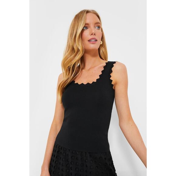 TUCKERNUCK Black Ric Rac Compression Tank Size L NWT Retail $88 Tuckernuck - Picture 1 of 8